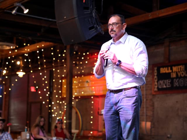"Adrian Fontes" by Gage Skidmore / Flickr, CC BY-SA 2.0. Source: https://www.flickr.com/photos/gageskidmore/53849482273/ License: https://creativecommons.org/licenses/by-sa/2.0/ Flickr photo ID: 53849482273. Original file; no modifications.